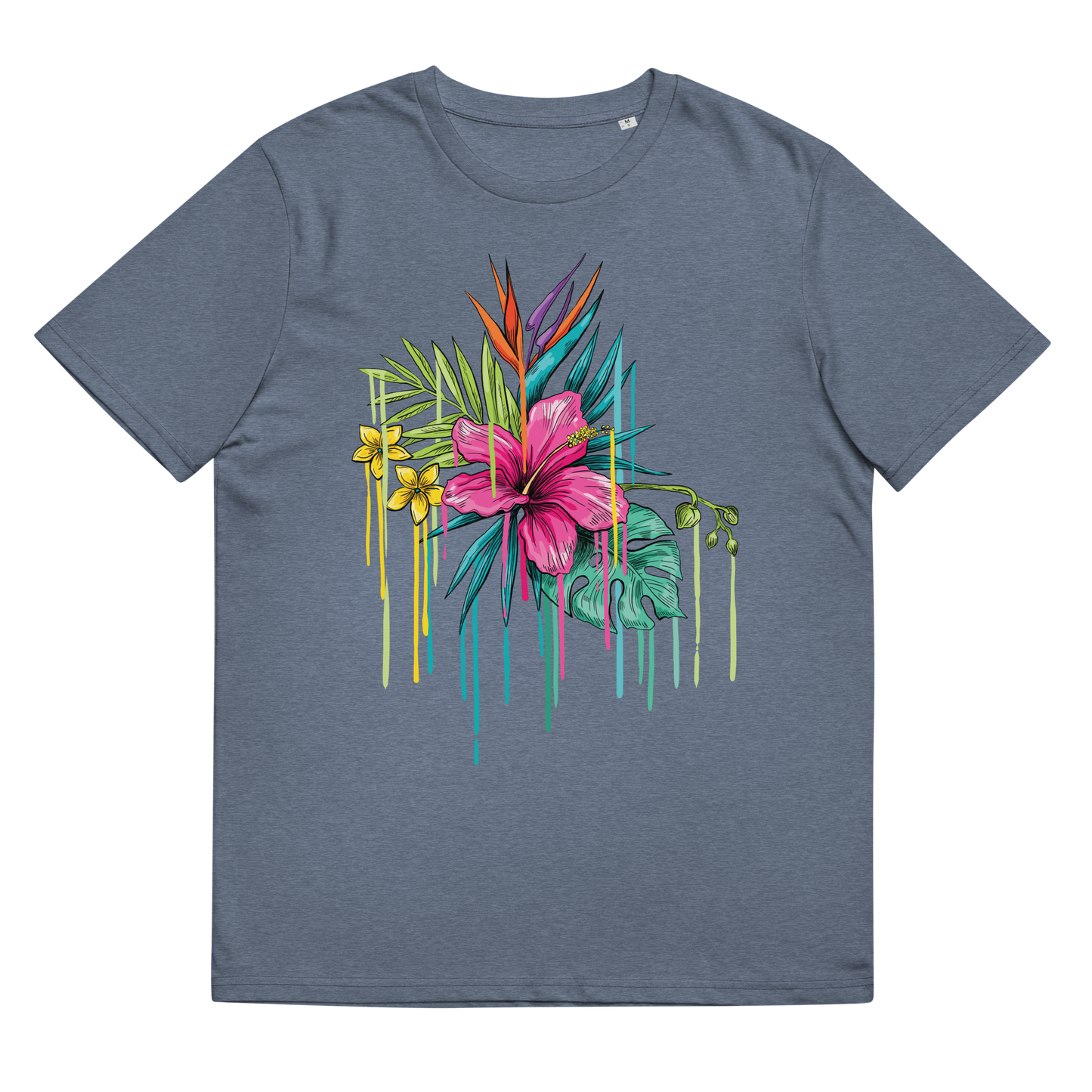 Tropical Drip Pink Unisex organic cotton t-shirt