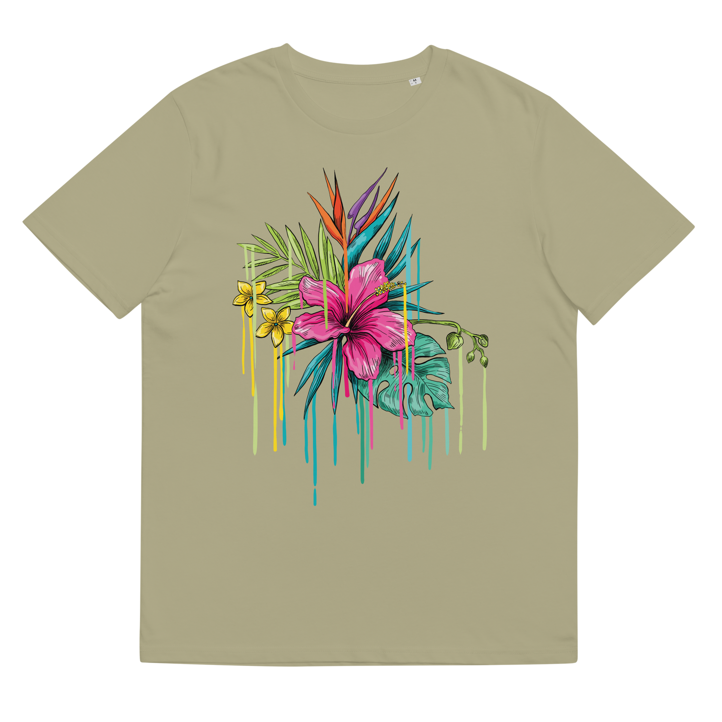 Tropical Drip Pink Unisex organic cotton t-shirt