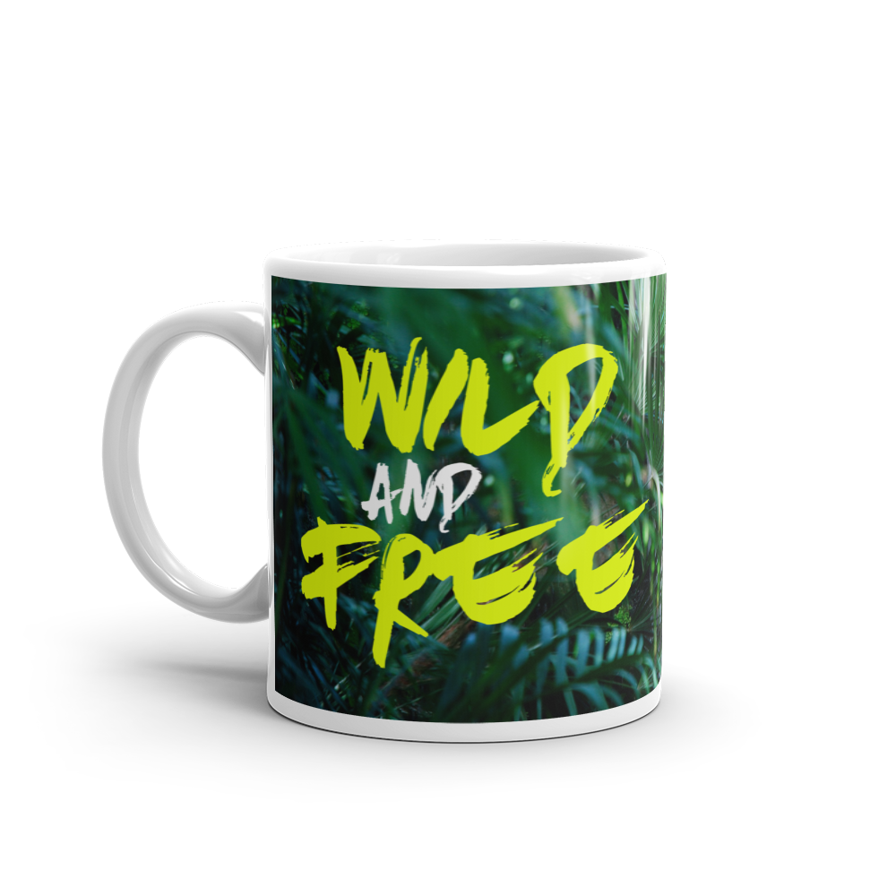 Wild And Free Parrots Glossy Mug